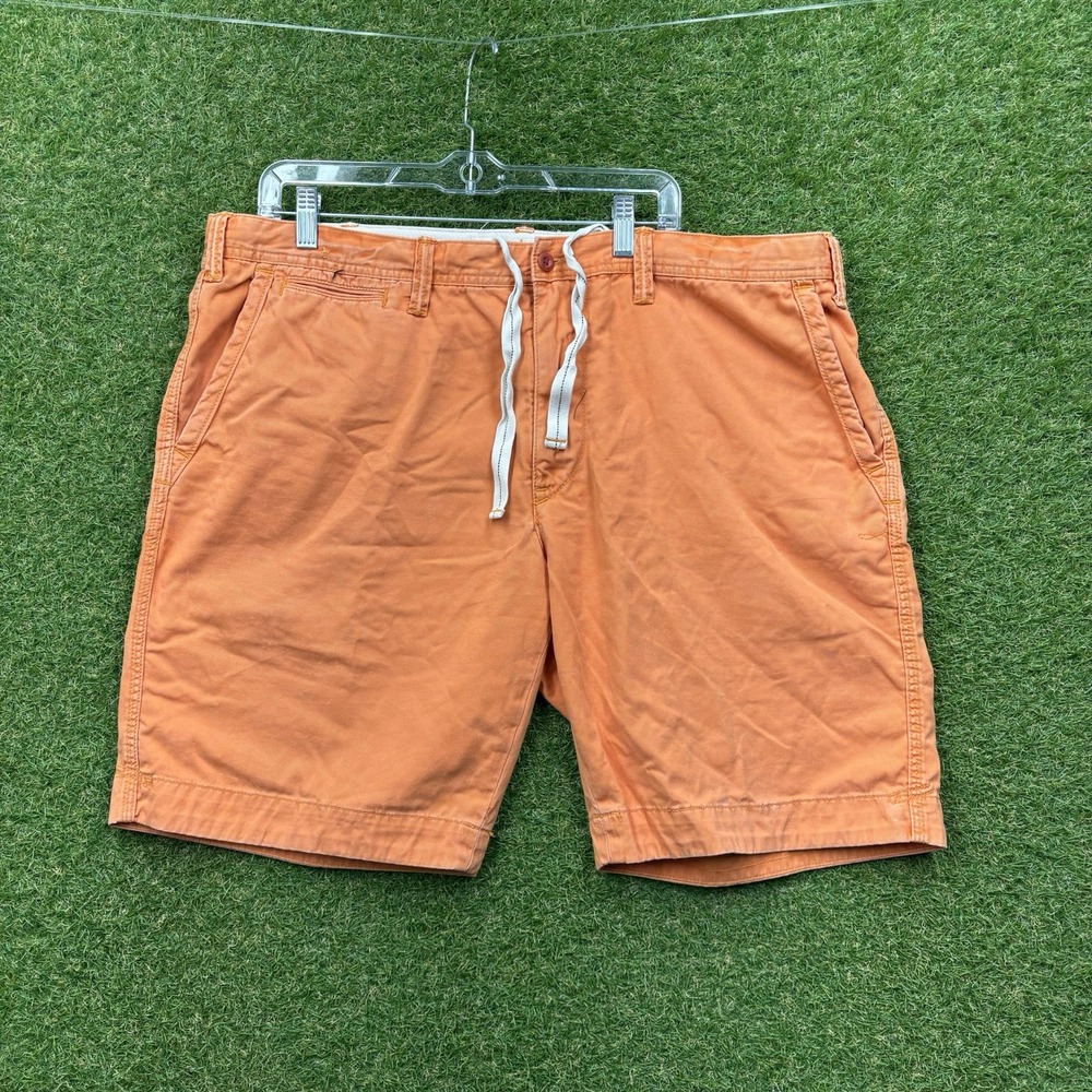 Polo Ralph Lauren Chino Shorts Mens 40 Classic Fit Cotton Orange Drawstring